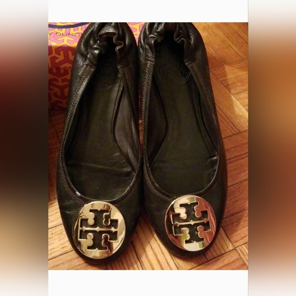 Tory Burch Reva Ballarina Brown/Gold